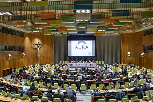 Aura Fundación año 2018  como ponente oficial a la "Conferencia Mundial del Síndrome  de  Down" 